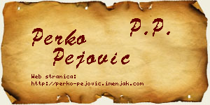 Perko Pejović vizit kartica